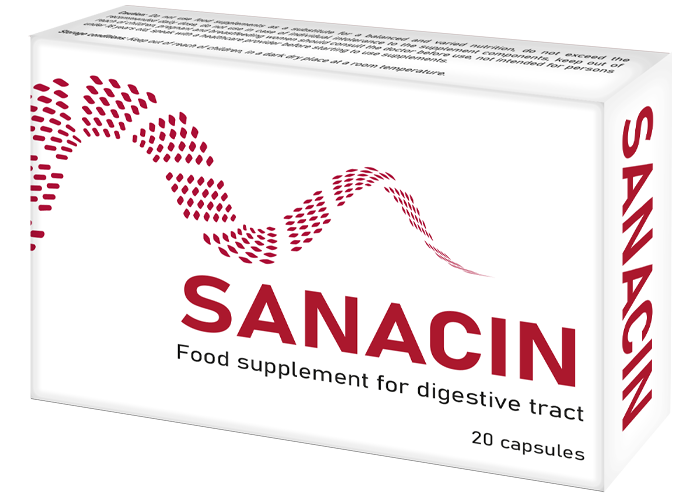 Sanacin capsule supliment digestiv cu extract dovleac și curcumin pentru purificare naturală